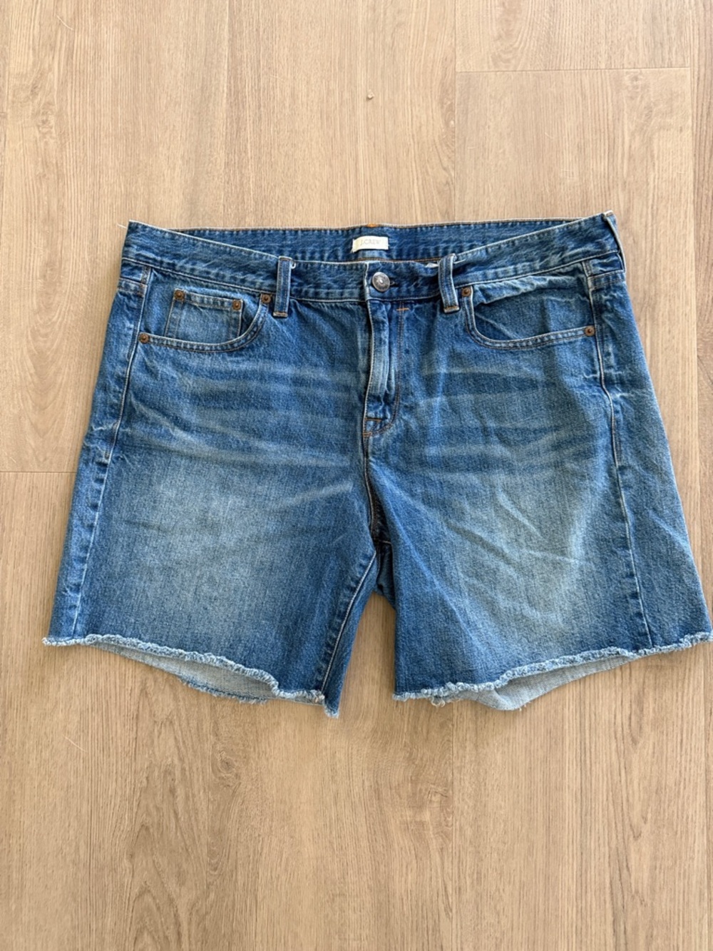J. Crew Faded Blue Denim Cutoff Shorts Women’s 32